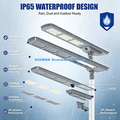 Energy Saving All In One Solar Street Light 40W SMD5050 LED Solar Lamp No Electricity Cost
