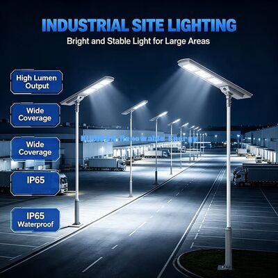 30W LiFePO4 batterij Zonne-Straatlicht All In One Design Waterdicht Buiten Zonne-LED Straatlamp