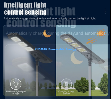 50W 220lm/W High Efficiency Solar Street Light IP65 Waterdicht geïntegreerd zonnelamp