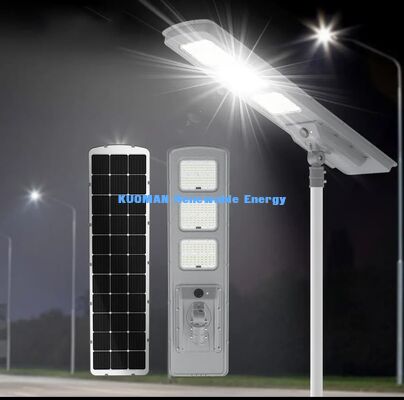 Aluminium Zonne-straatverlichting 40W Alles-in-één Monokristallijn Zonnepaneel Straatverlichting Lamp