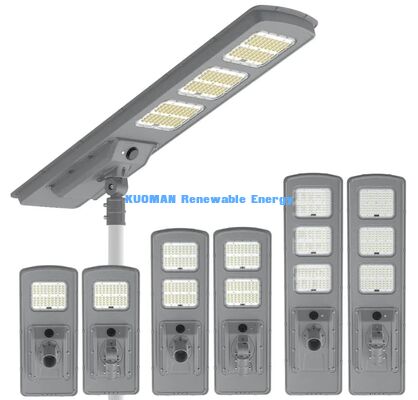 Aluminium Zonne-straatverlichting 40W Alles-in-één Monokristallijn Zonnepaneel Straatverlichting Lamp