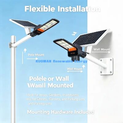 130lm/W Superheldere Zonne-straatverlichting 70°\*150° Brede Stralingshoek