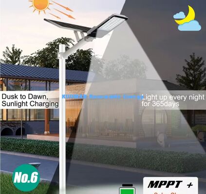 200W Gesplitste Zonne-straatlamp IP65 Waterdicht Schemering tot Dageraad Afstandsbediening Weglamp