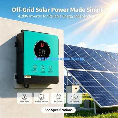 24V Hybride Zonne-omvormer 4200W Netgekoppeld Off-grid Zonne-energiesysteem voor Thuis