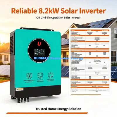 8200VA Hybride Zonne-omvormer 230V AC Uitgang 90-450VDC Breed PV Spanningsbereik