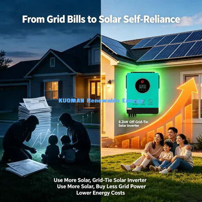 48V Loodzuur Lithium Batterij Compatibele 8.2KW Grid Hybride Zonne-omvormer
