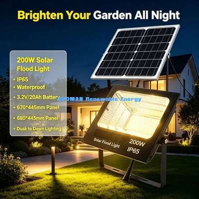 Grote verdeling van het licht Zonne-Lijst Flood Light Meet Road Lighting Standaardlamp