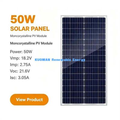 Premium 182mm 28-cel 50W zonnepaneel DIY thuisbalkon off-grid zonnekit onderdeel