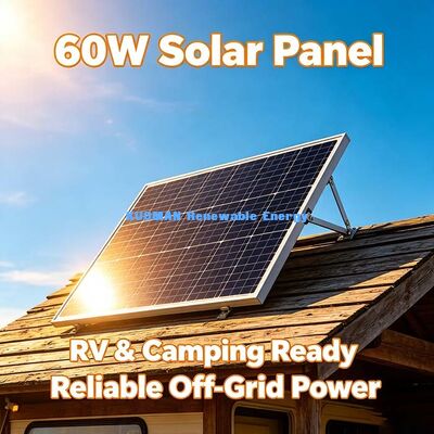 60 W hoogwaardige zonnepanelen voor mono-zonnepanelen Off-Grid stroomvoorziening voor buitensensoren en billboardapparatuur
