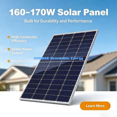 Weerbestendige zonnepanel van 160 Watt, serie-parallel ondersteund voor aangepaste zonnepanelen