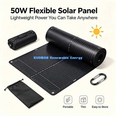 50W off-grid flexibel zonnepaneel, vouwbaar monokristallijn zonneladder voor kampeerders, jacht- en huiseigenaren