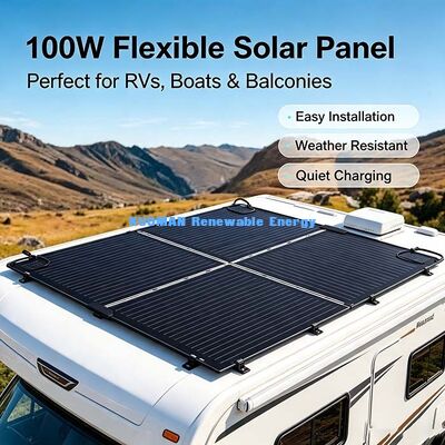 Carbon-Fiber 105W Flexibel Zonnepaneel Anti-Micro-Crack, Off-Grid Zonne-energie voor Camper & Boot