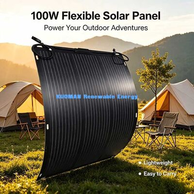 105W 19.4V flexibele zonnepanel, 360 graden buigbare zonnepanelen voor gebogen oppervlakken