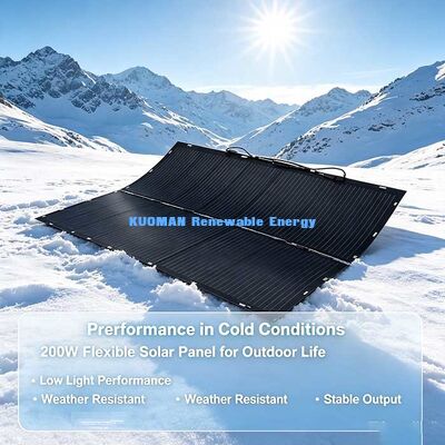 200W waterdicht flexibel zonnepaneel, anti-micro-crack buigbare zonne-module voor marine RV off-grid energie