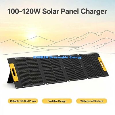 100-120W Off-Grid Draagbaar Zonnepaneel, Opvouwbare Waterdichte Zonne-oplader voor Noodstroomvoorziening