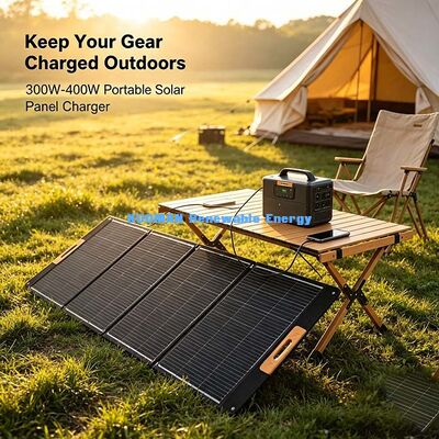 Opvouwbare 300W zonnepanelenlader, waterdicht zonne-energievoorziening voor campingadventuren
