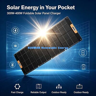 300-Watt vouwbaar zonne-oplaadpaneel, draagbare zonne-energie met meerdere interfaces voor buitenactiviteiten