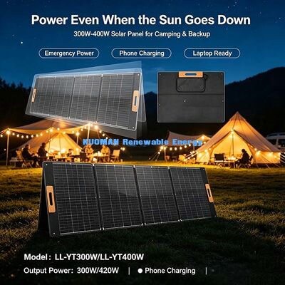 300-Watt vouwbaar zonne-oplaadpaneel, draagbare zonne-energie met meerdere interfaces voor buitenactiviteiten