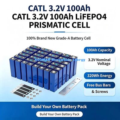 300Ah 3.2V LiFePO4 Prismatische Batterijcel, Grade-A 6000 Cycli Lithium-ijzerfosfaat voor Zonne-energieopslag & Energiesysteem