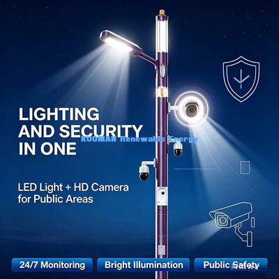 Smart Pole Systeem met LED-verlichting, Camera, WiFi en Noodoproep
