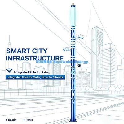 Smart Pole Systeem met LED-verlichting, Camera, WiFi en Noodoproep