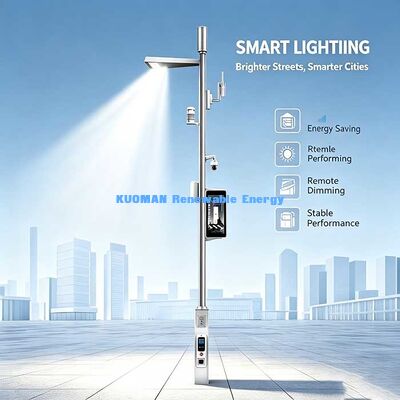 Slimme Paal - Multifunctionele Slimme Straatverlichtingspaal voor Smart City Oplossing met WiFi, Camera & Laadstation