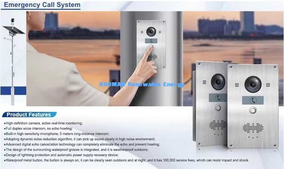 Multi-sensor zonne-smart pole, weerbewaking, luidspreker en HD-bewakingscamera