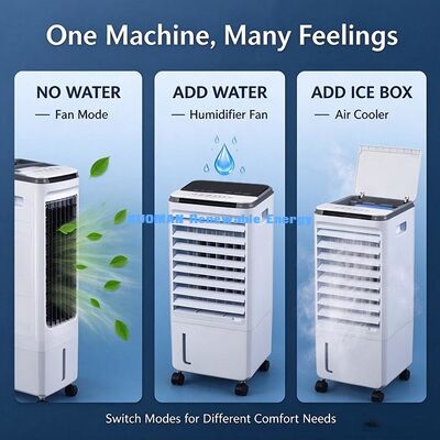 Touch Control Air Cooler, Remote Operated Water Cooler Fan 600m³/h Air Flow